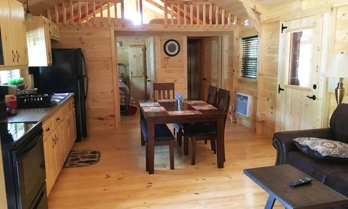 Sissonville Cabin | 2BR/1BA Amish Built Cabin Located on Pond at Rippling Waters Campground