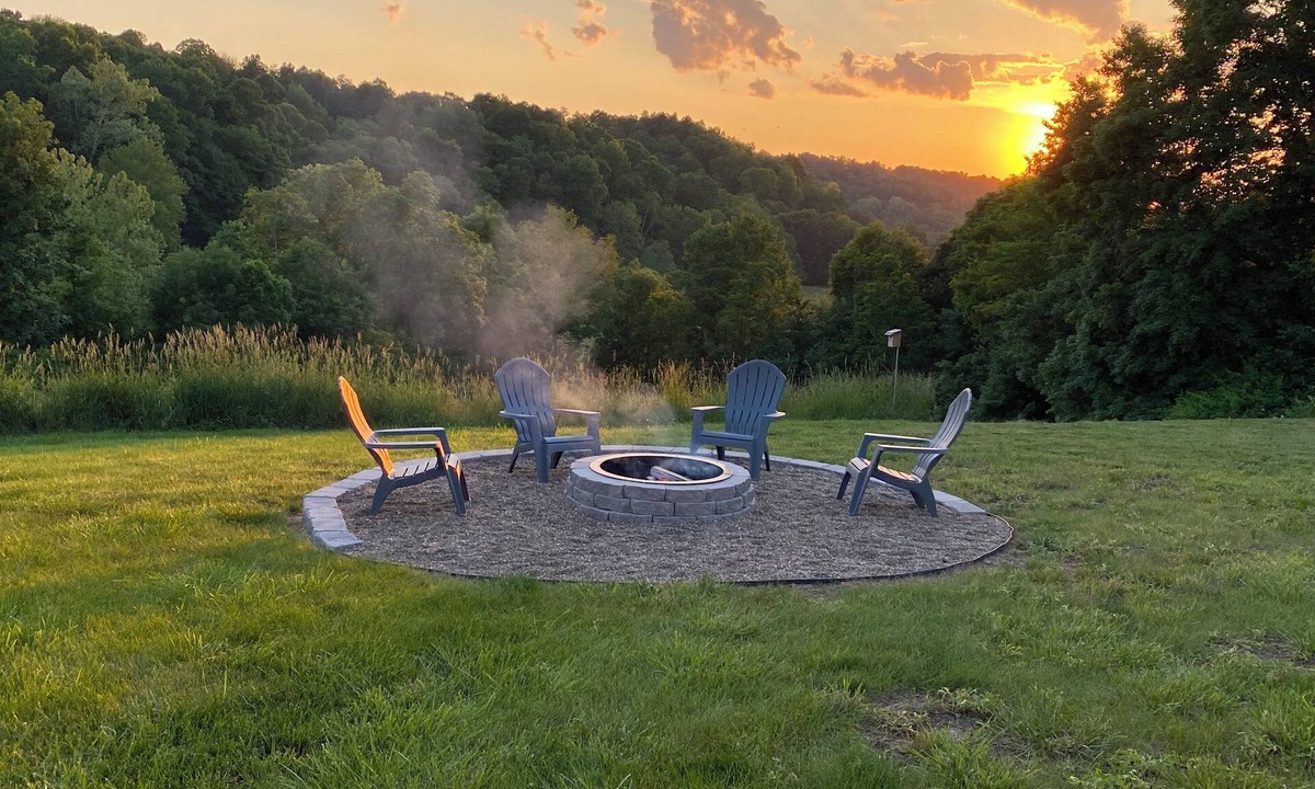 Guysville House | Bluebird Hill - rolling hills, meadows, large deck, fire pit, 3 bedroom, 2 bath