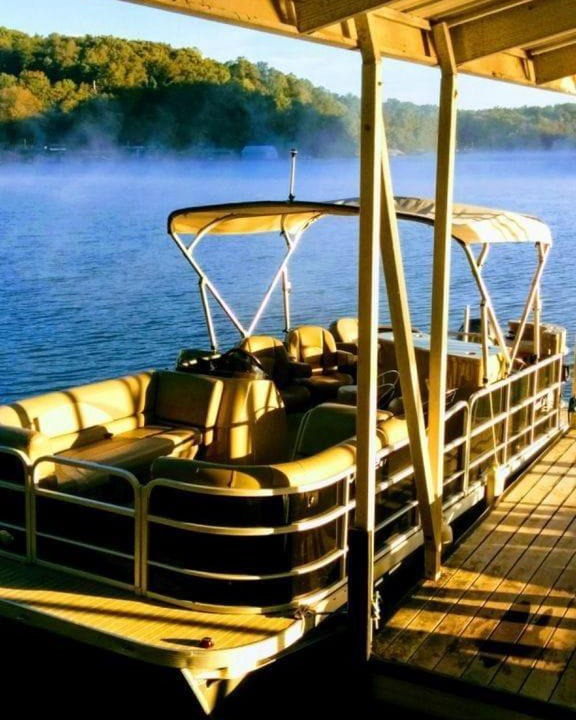 Dawsonville Ski Chalet | Lake views galore from balconies right on the lake and drought-proof deep water