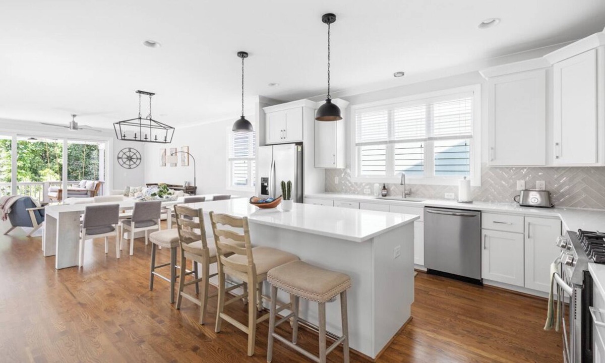Southwest Raleigh House | Modern 4BR Retreat Fire Pit & Porch Swing