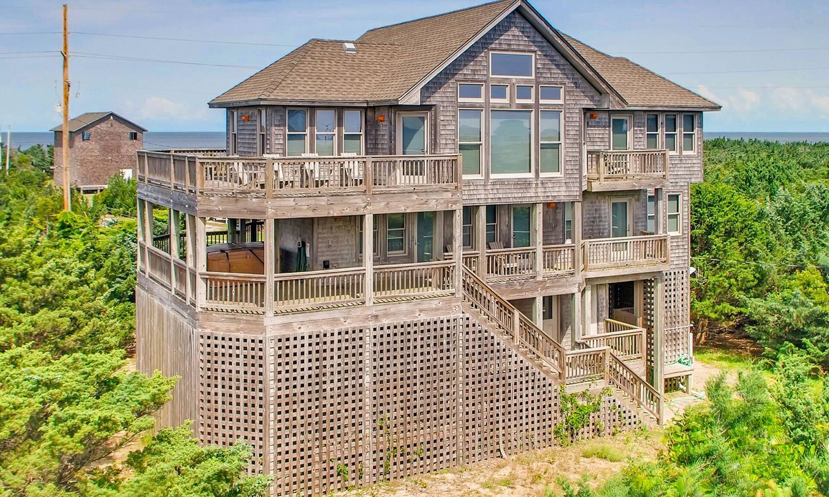 Avon House | Oceanview Home w/Hot Tub, Elevator, Game Room, Community Pool and Tennis