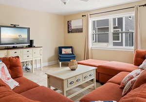 5 bedroom bonus room Town House in the south end of Sea Isle. Covered deck.