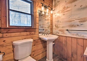 Pocono Log Cabin Fireplace, Fire Pits and Amenities
