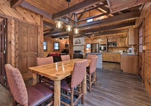 Pocono Log Cabin Fireplace, Fire Pits and Amenities