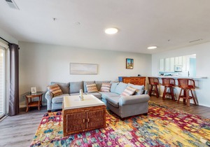 Stylish coastal gem with amazing river & bay views - steps to sandy beach
