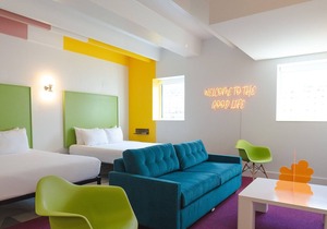 The Gallatin Double Queen Suite has 2 Queen Beds