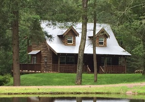 Timber framed cabin nestled in the Pocono Mountains on a private 400 acre estate