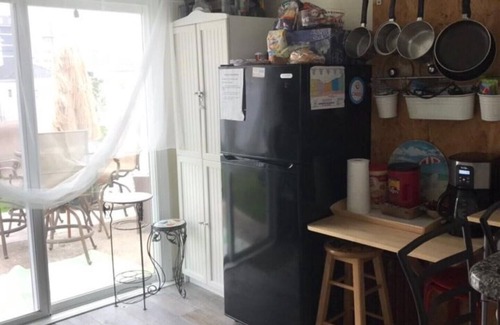 Wildwood Crest House | 1 block from the beach . Ocean view cozy beach house . Backyard with fire pit .