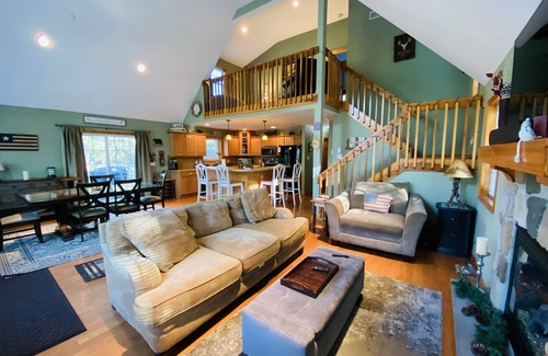 Albrightsville House | Beautiful Chalet-style home in private setting close to slopes, beach & pool!