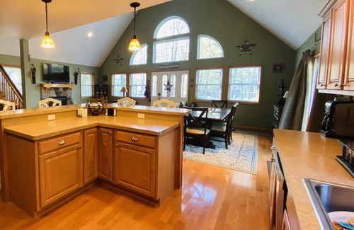 Albrightsville House | Beautiful Chalet-style home in private setting close to slopes, beach & pool!