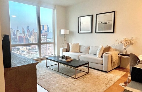 Hell's Kitchen Apartment | BREATHTAKING SKYLINE VIEWS! Lux 1 Bedroom Suite in best location by Times Sq
