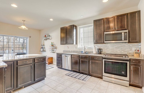 Ewing House | Spacious Ewing Township Home: Home Gym & Deck!