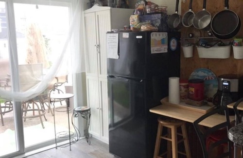 Wildwood Crest House | 1 block from the beach . Ocean view cozy beach house . Backyard with fire pit .