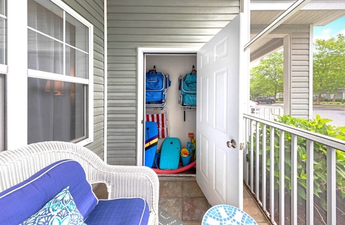 Lewes Condo | 1st floor Coastal Oasis w Pool, Beach Chairs, & Linens near Lewes & Restaurants