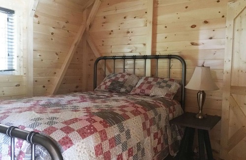 Sissonville Cabin | 2BR/1BA Amish Built Cabin Located on Pond at Rippling Waters Campground