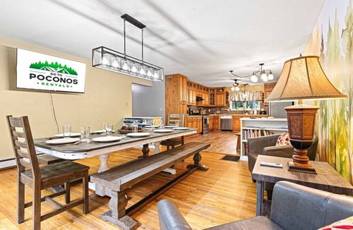 Dingmans Ferry House | 4200SF:Theater*Firepit*Pinball*Hot Tub*3 King Beds