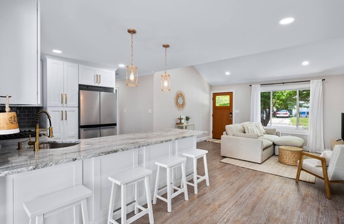 Beach Haven West House | Adorable waterfront home in Beach Haven West w/stock tank pool & dock!
