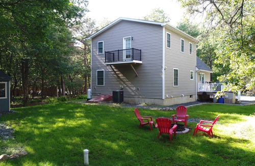 Albrightsville House | Beautiful Chalet-style home in private setting close to slopes, beach & pool!