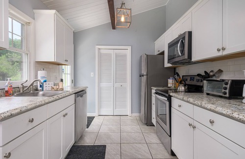 Long Pond House | Beautiful house with expansive deck, fire pits, hot tub and 240V EV charger