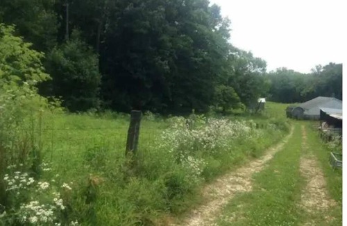 Freedom RV Rental | Celtic Glen Farm Stay - Shaded corn cribsn