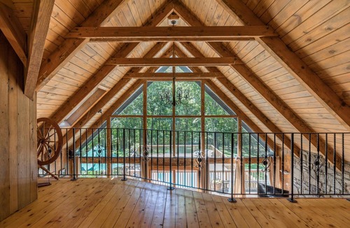 Clinton Corners House | Charming Stone Chalet in Wooded Surroundings with Heated Pool Spring to Fall.