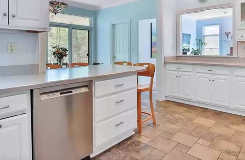 New Paltz Villa | Country home with rock climbing gym, pond & creek.