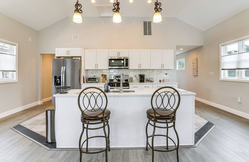 Waretown House | Dock + Backyard Bar: Spacious Barnegat Bay Retreat