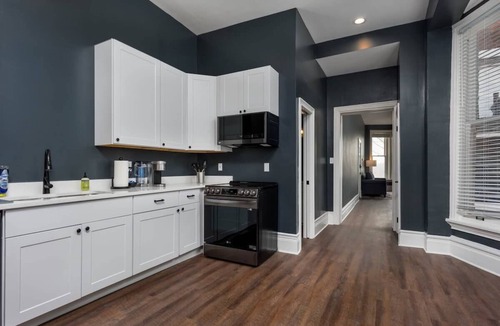 Downtown Harrisburg Apartment | Flats on Front - Riverfront Gem, Fast Wi-Fi, 1F