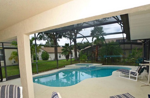 Greater Groves House | Greater Groves Oversized Patio With In-Ground Pool and Spa