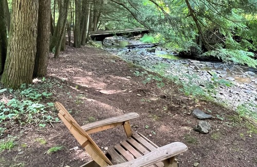 Tylersburg Cabin | Hickory Creek Haven-Creekside Log Cabin-Allegheny National Forest Pet Friendly!