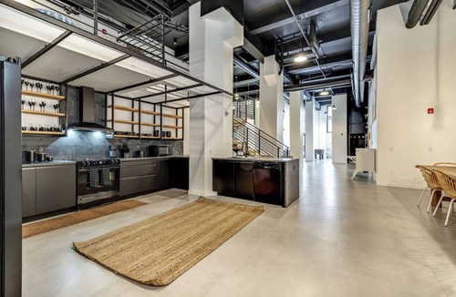 Center City East Apartment | Historic District Loft! Garage Parking! Sleeps 13n