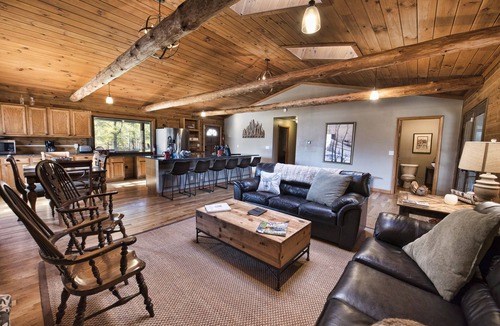 Logan Cabin | Hocking Hills log cabin with guest house on 12 private acres with pond