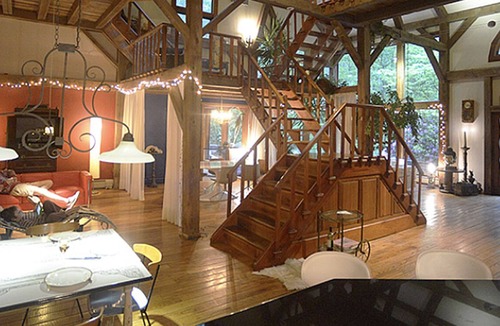 Warwick House | Hudson Valley designer home Midcentury Post Beam 50 acres Private