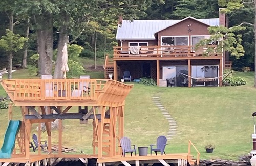 Indian Lake Cabin | Lakefront Cabin, with all access lake views and steps to the water!
