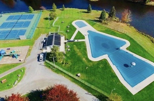 Pocono Lake House | Lakefront paradise in the Poconos with view of sunset from the deck.
