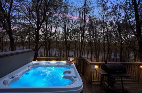 Pocono Mountain Lake House | Lakefront, Pvt Hot Tub, Pickleball, Indoor Pool Games, Fireplace
