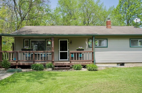 Craig Beach House | Lakeside living awaits at beautiful Lake Milton, OHn with dock across the street