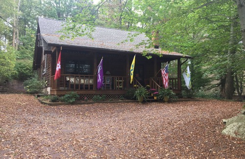 Eagles Mere Cabin | Last chance to catch fall foliage in historic Eagles Mere PA!