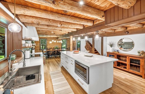 Hiram House | Log Home, Pvt Pond-Swim, Hot Tub