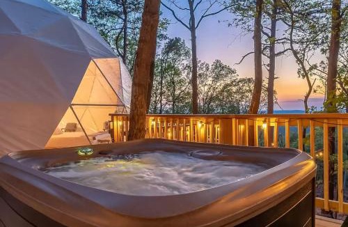Capon Bridge House | Luxe Dome w Hot Tub King Bed Full Bath & FirePit