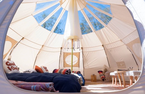 Clearville Resort | Luxury Glamping Yurt at River Mountain-Meadow View