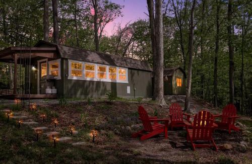 Great Cacapon House | Modern Tiny Cabin with Game Room & Fire Pit in West Virginia