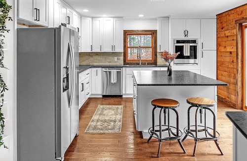 Kunkletown House | NEW! Secluded Forest Cabin Retreat with Pool & Hot Tub