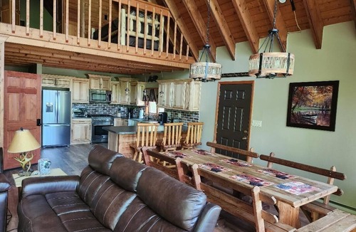 Cresco Ski Chalet | Pocono Private lake setting with, Hot Tub, boat dock, fishing, Swimming, Canoe