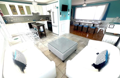 Osborn Island House | POOL, TIKI BAR, WATERFRONT home, 8 LBI Beach passes in Mystic Island NJ