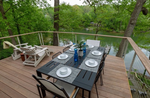 Arnold House | Riverfront home with multiple decks, central AC, washer/dryer - two dogs OK