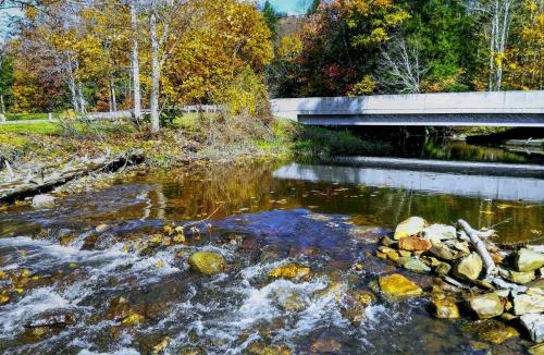 Titusville House | Scenic Log Cabin with Fire Pit and Stocked Creek!