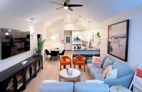 Long Branch House | Seaview Escape~ 5 minute stroll to Beach & Private Outdoor entertainment Area