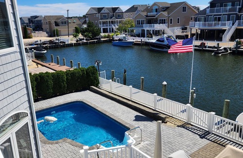 Osbornsville House | Snug Harbor waterfront property with pool. Minutes to Barnegat Bay and beach
