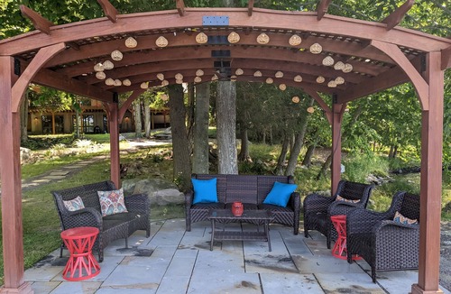 Lake Ariel House | Spacious lakefront home w/deck, firepit, and pergola in Hideout gated community